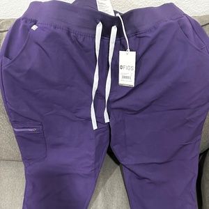 Figs scrubs Brand New purple jam high wasted zamora jogger